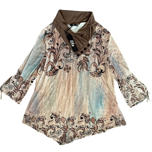 Lily by Firmiana Cowl Neck Tunic Top – Size 4X - Picture 1 of 5
